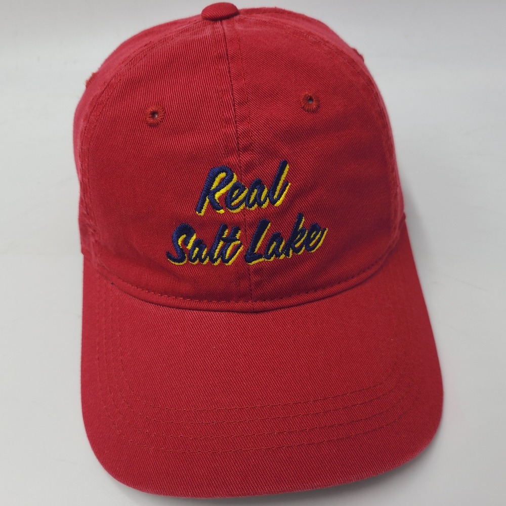 Women Real Salt Lake Hat Strapback (Fits Small) Adidas Red Blue MLS Soccer Logo